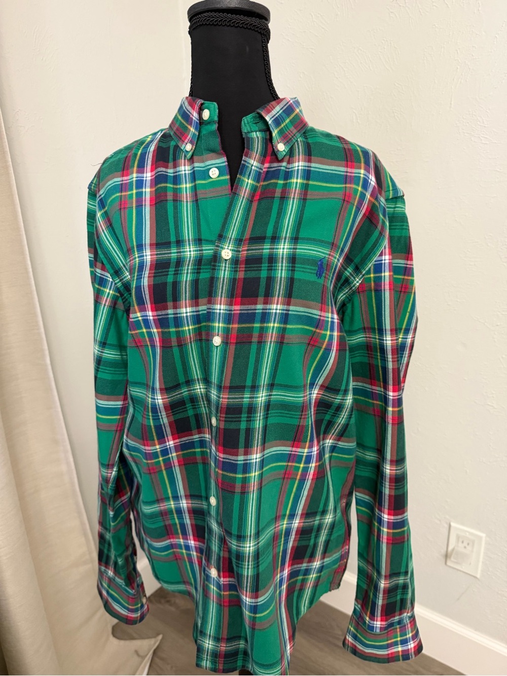 Polo by Ralph Lauren Green Plaid Button-Down Boys Shirt